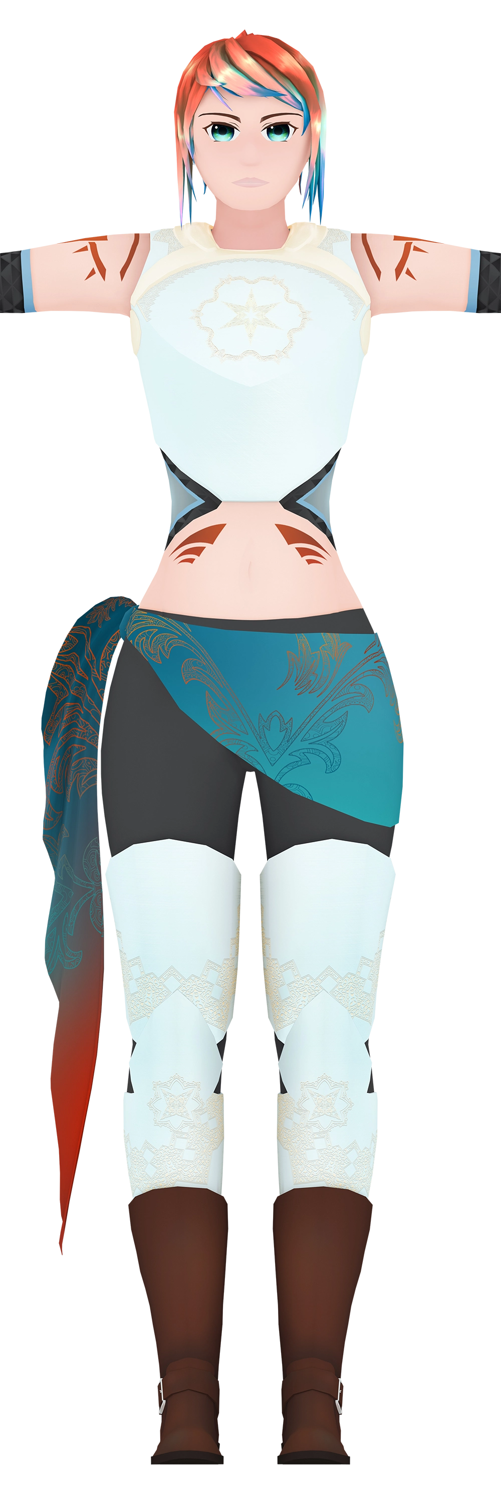 A high resolution expressionless image of the finalized model.